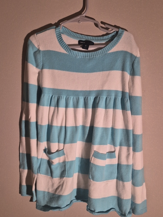 GAP Other - GAP White and Light Blue Striped Kids Sweater